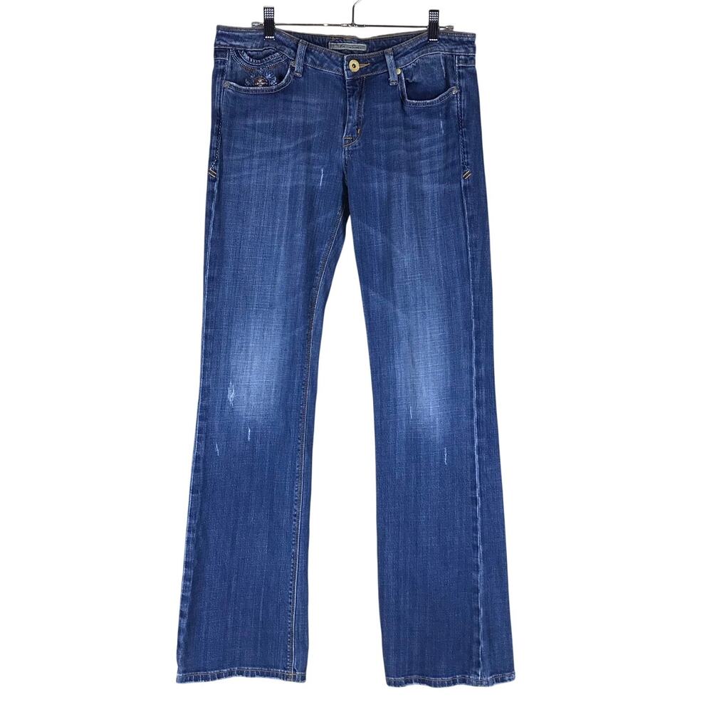 Vintage Y2K Anoname Jeans Women’s 31 Blue Bootcut Stretch Denim 2000s Streetwear
